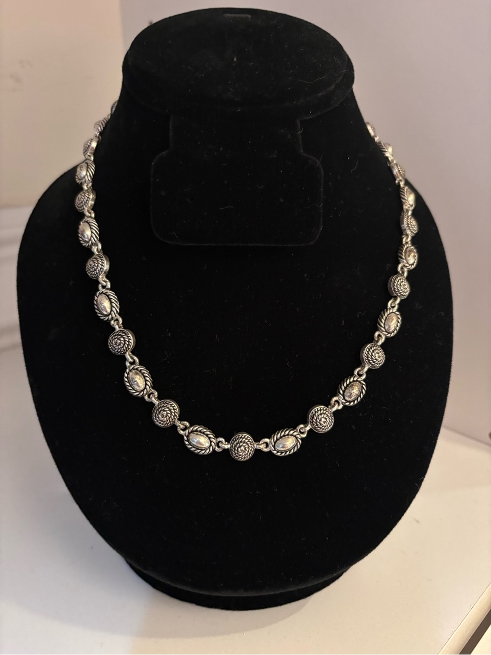 Vintage Avon Sterling-Style Silver Link Necklace